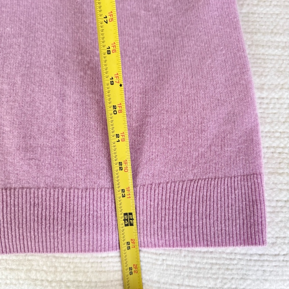 NORDSTROM 100% Cashmere Soft Lavender Purple Pink Crew Neck Sweater - Picture 13 of 14